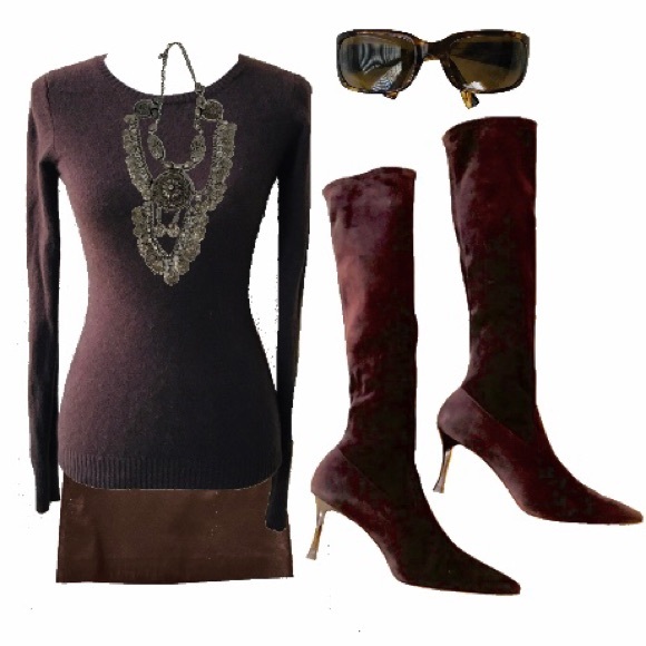 Manolo Blahnik Pascalare Suede Boots 37.5! - Picture 2 of 7